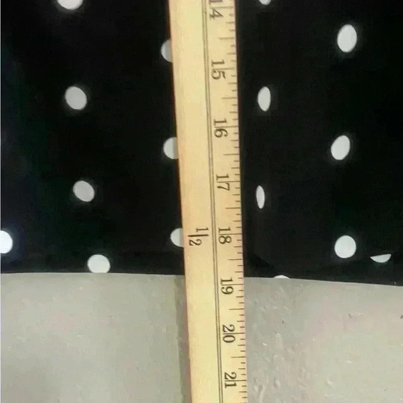Worthington Skirt Black White Polka Dot Mini Short Pockets Women Size 12P - Picture 7 of 7